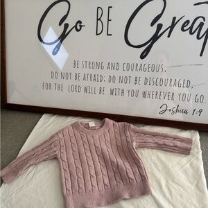 GAP Dusty Pink Cable Knit Sweater